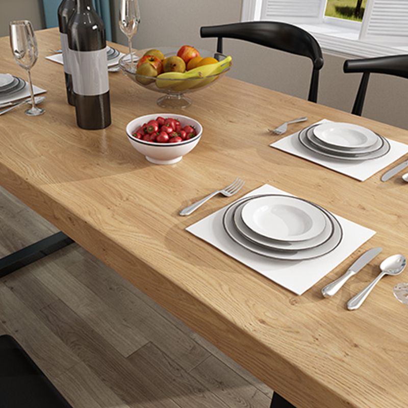 Tavolo da pranzo naturale industriale Tavolo da pranzo in metallo rettangolo in metallo