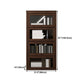 Espresso Shelf Bookcase Modern & Contemporary Bookshelf with Doors for Study Room