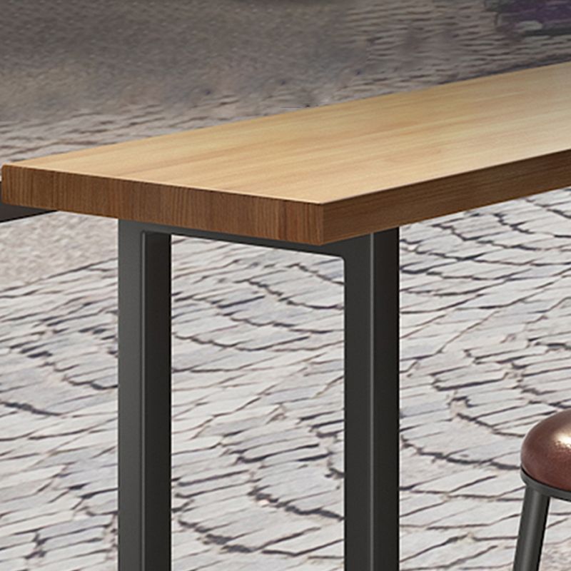 Industrial Rectangle Wood Top Counter Table 42-inch Height Bar Table Clearhalo 'Bar Furniture' 'Bar Tables' 'bar_tables' 'furn' 'furn_bar_tables' 'Furniture' 'furniture_bar_tables' 'Kitchen & Dining Furniture' 1200x1200_c6e862af-0ab3-4887-bbdb-ef1a904a6534