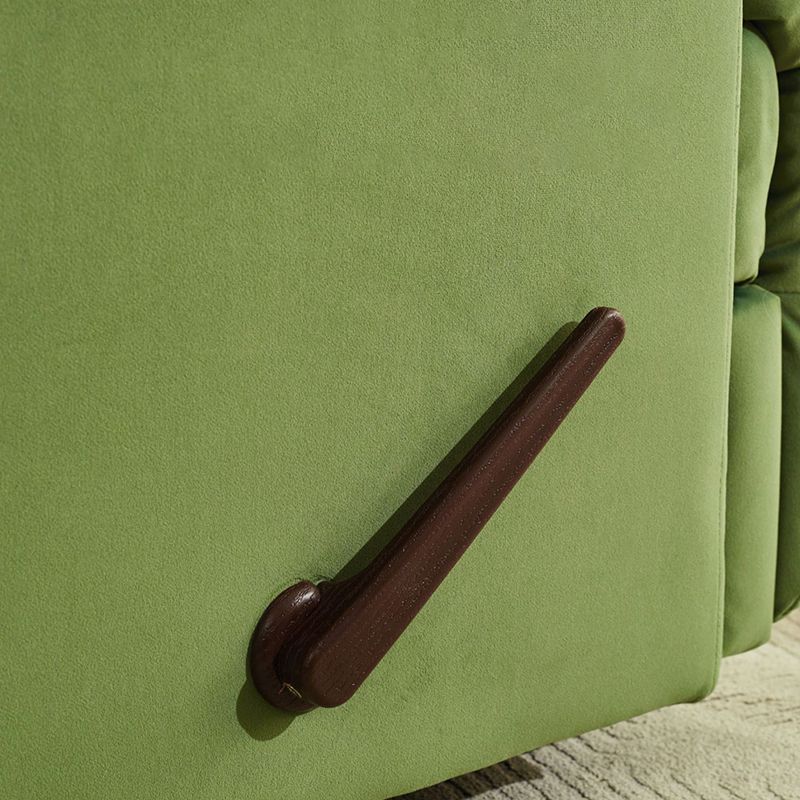 Sedia reclinabile in velluto contemporaneo reclinabile standard di colore solido con blocco di posizione