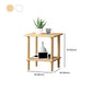 Modern Wood End Slide Table Double Tier Corner Table with Storage