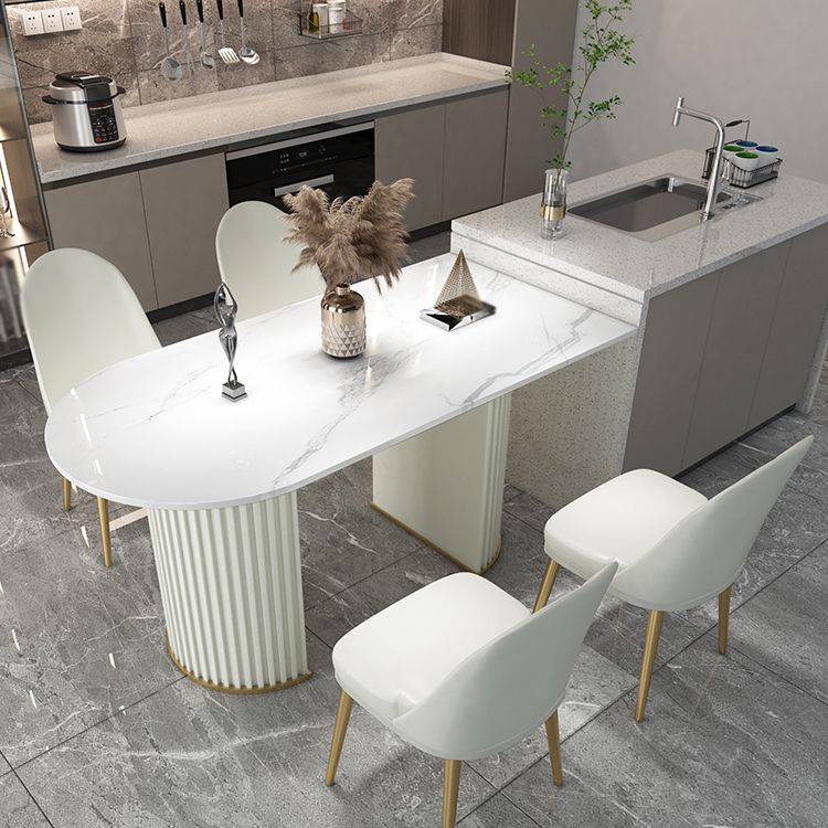 Traditional Luxury Dining Table Oval Double Pedestal Home Furniture for Indoor Clearhalo 'Dining Tables & Seating' 'Dining Tables' 'dining_table' 'furn' 'furn_dining_table' 'Furniture' 'furniture_dining_table' 'Kitchen & Dining Furniture' 'kitchen' 'kitchen_dining_table' 1200x1200_c6ee7169-2edc-4115-b368-70d2ebf07d0d