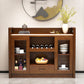 Server moderno di vetro a buffet sideboard con 1 cassetto, 17 "W x 36" H