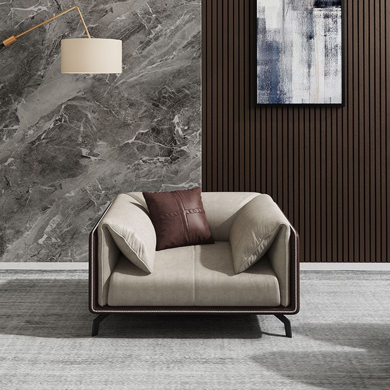 Kunstleder stationäres Sofa Smoking -Armsofa mit Bolsterkissen