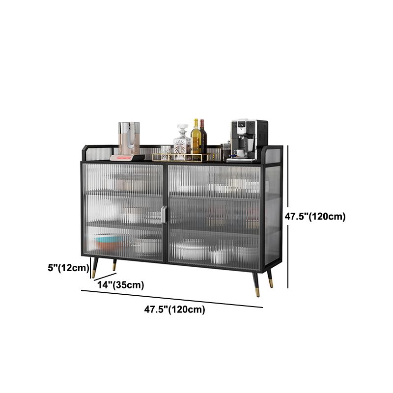 13.78"W Sideboard Glam Style Black Dining Server for Kitchen and Living Room Clearhalo 'buffet_sideboard' 'Buffets & Sideboards' 'furn' 'furn_buffet_sideboard' 'Furniture' 'Kitchen & Dining Furniture' 1200x1200_c6f157d3-1678-42cf-84c8-c695386157f2