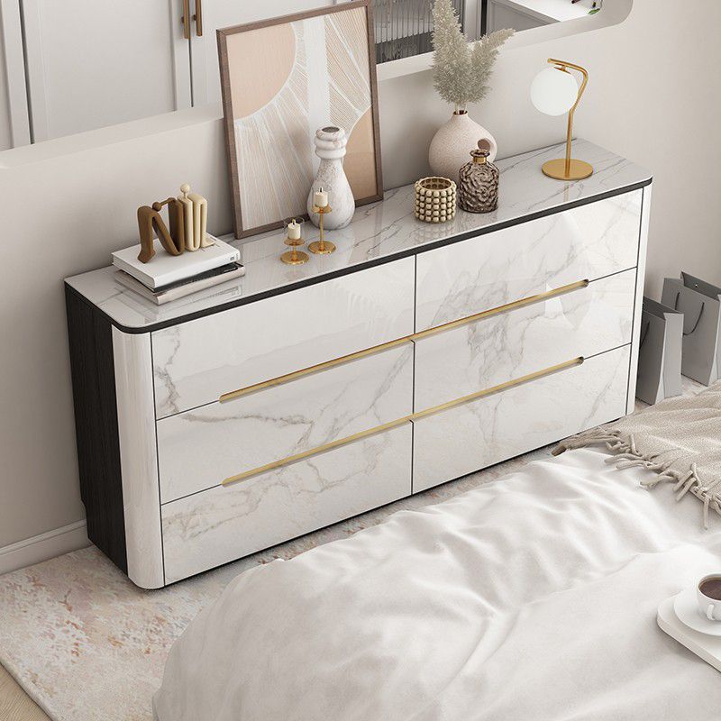 Cofres de almacenamiento de almacenamiento de piedra Cofre de almacenamiento horizontal con 6 cajones