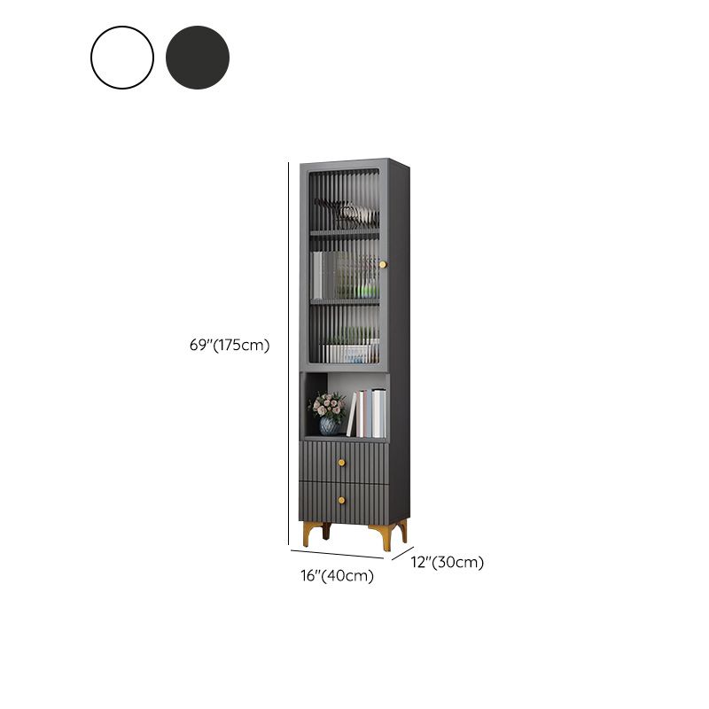 Gabinete de acento de molde de vidrio contemporáneo 2 - gabinete lateral de cajón