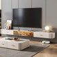 Modern White TV Stand Floating TV Media Stand with Storage for Living Room