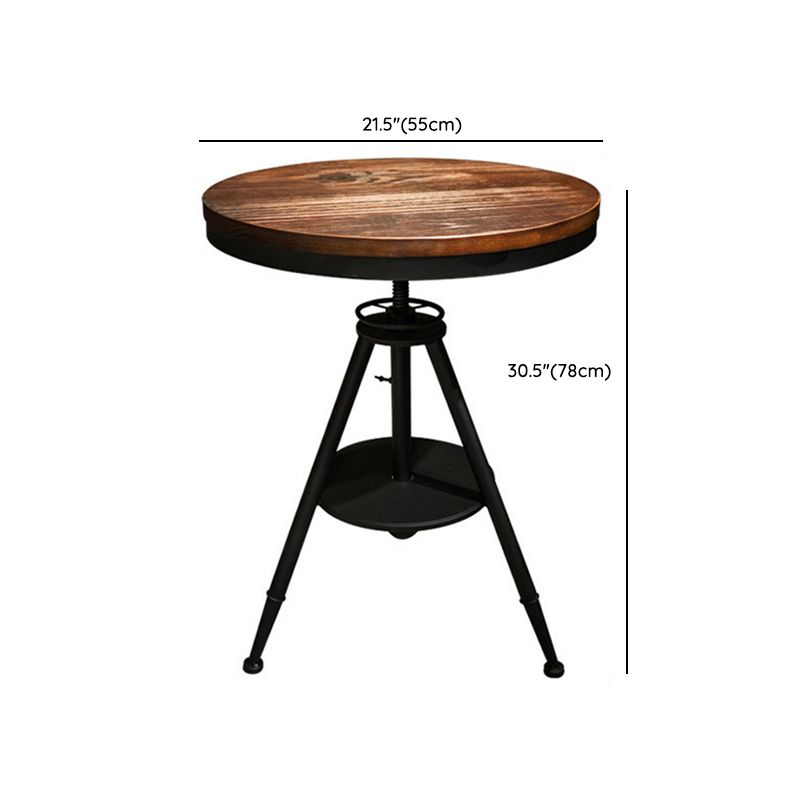 Modern 1/3/5 stukken Dinerset rond dennenhout eettafel voor binnen