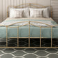 Cama de marco abierto de hierro glamor