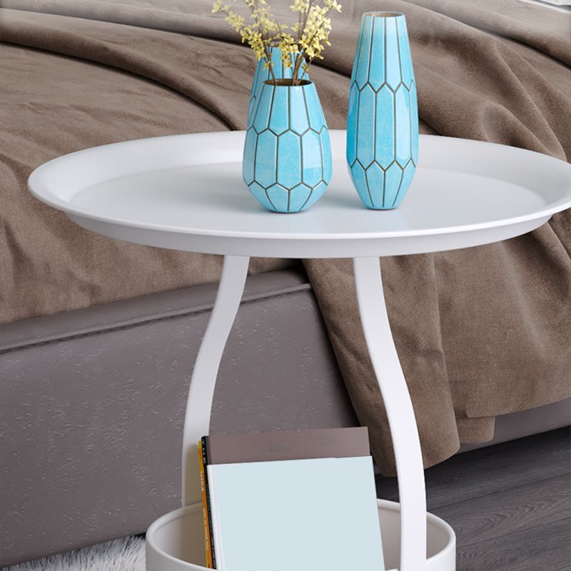 Mid-Century Metal Side End Table Tray Top Corner Table for Living Room