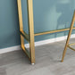 Contemporary Stone Top Bar Table 42-inch Height Iron Pedestal Bistro Table