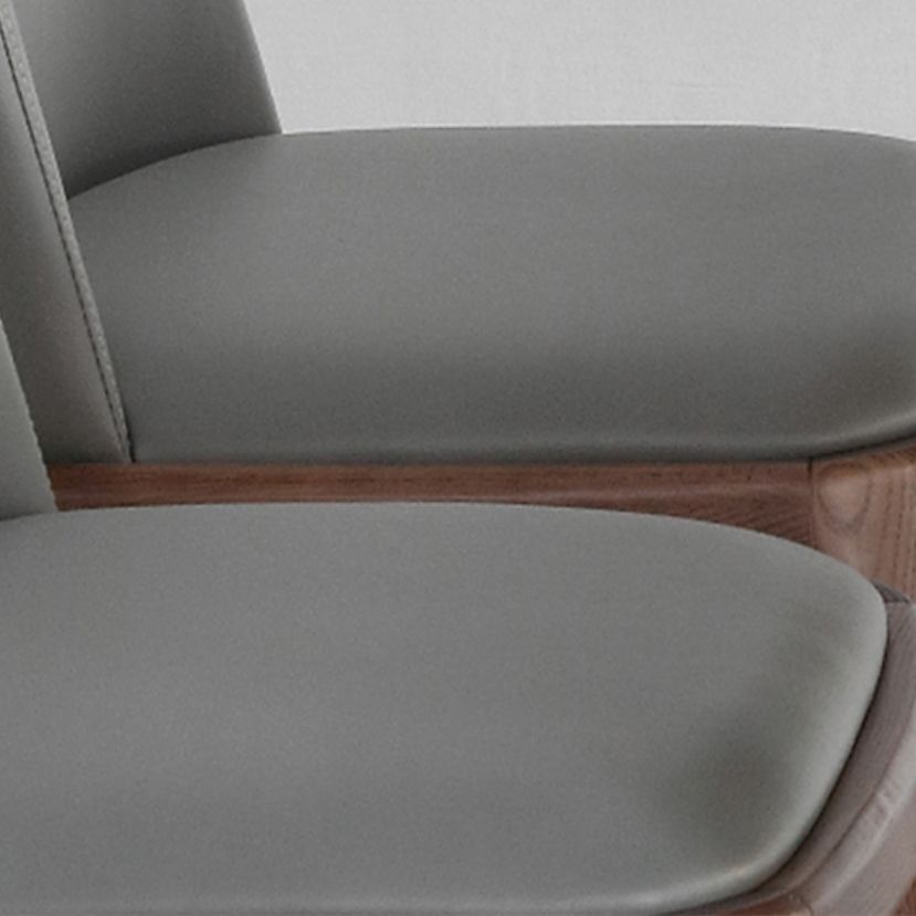 Industrial Ash Leather Side Chair Matte Finish Parsons Dining Chair (Set of 2) Clearhalo ' kitchen&dining_furn' 'Dining Chairs' 'Dining Tables & Seating' 'dining_chair' 'furn' 'furn_dining_chair' 'Furniture' 'furniture_dining_chair' 'Kitchen & Dining Furniture' 'kitchen' 1200x1200_c6fad91d-62a9-4645-a940-a189a33d4aaa