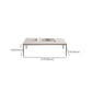 Mesa de centro Modernism Sate Top Mesa de cóctel rectangular de 4 patas en blanco