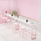 Cafe and Break-room Modern Pub/Bar Table Rectangle Footrest Pink Bar Height Pub Table Clearhalo 'Bar Furniture' 'Bar Tables' 'bar_tables' 'furn' 'furn_bar_tables' 'Furniture' 'furniture_bar_tables' 'Kitchen & Dining Furniture' 'kitchen&dining_furn' 'kitchen' 1200x1200_c6fc48b8-b7aa-4f05-94ec-2f67353f7a4d