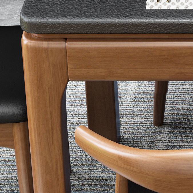 Contemporary Dining Room Dinner Table Solid Wood 4 Legs Dining Table Clearhalo 'Dining Tables & Seating' 'Dining Tables' 'dining_table' 'furn' 'furn_dining_table' 'Furniture' 'Kitchen & Dining Furniture' 1200x1200_c6fd9b7f-6771-4fb4-843b-0d2da1c9bb45