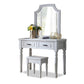 2 Storage Drawers & Mirror Vanity Set Victorian Wood Dressing Table