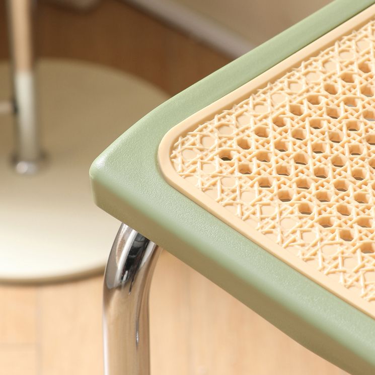 Contemporary Style Open Back Plastic Metal Base Dining Side Chair for Home Clearhalo 'Dining Chairs' 'Dining Tables & Seating' 'dining_chair' 'furn' 'furn_dining_chair' 'Furniture' 'Kitchen & Dining Furniture' 1200x1200_c7000e6f-4758-441d-83d8-5946e2527ac7