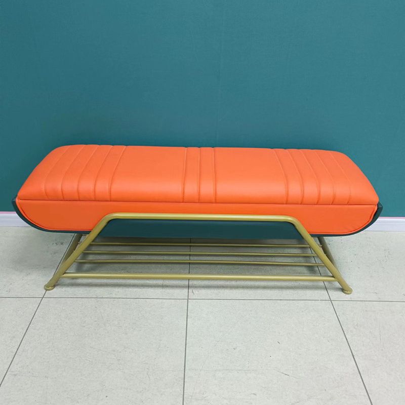 Glam Faux Leather Bench Flip Top Solid Color Bench for Living Room Clearhalo 'Benches' 'Chairs & Seating' 'furn' 'furn_benches' 'Furniture' 'Living Room Furniture' 1200x1200_c701c5ec-ea13-466d-a152-ef43345794d4