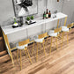 Luxury Sintered Stone Bar Table Set 1/3/5 Pieces White Indoor Footrest Bar Table Set