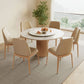 Stone Top Dining Set 1/4/5/7 Pcs Solid Wood Frame Dining Table and Chairs Clearhalo 'Dining Room Sets' 'Dining Tables & Seating' 'dining_room_set' 'furn' 'furn_dining_room_set' 'Furniture' 'Kitchen & Dining Furniture' 1200x1200_c7044b30-9660-4d81-a49a-c7dc61114d4f