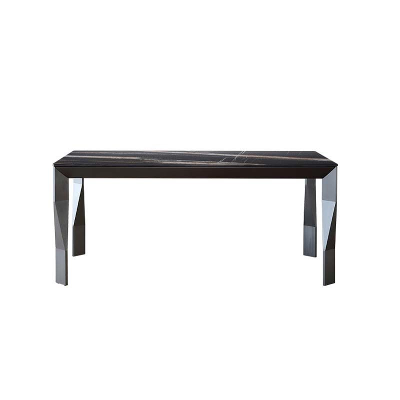 Industrial Dining Table Sintered Stone Rectangle Dining Table for Kitchen Clearhalo 'Dining Tables & Seating' 'Dining Tables' 'dining_table' 'furn' 'furn_dining_table' 'Furniture' 'Kitchen & Dining Furniture' 1200x1200_c7045639-feb4-4222-8bf8-48e1db15868e