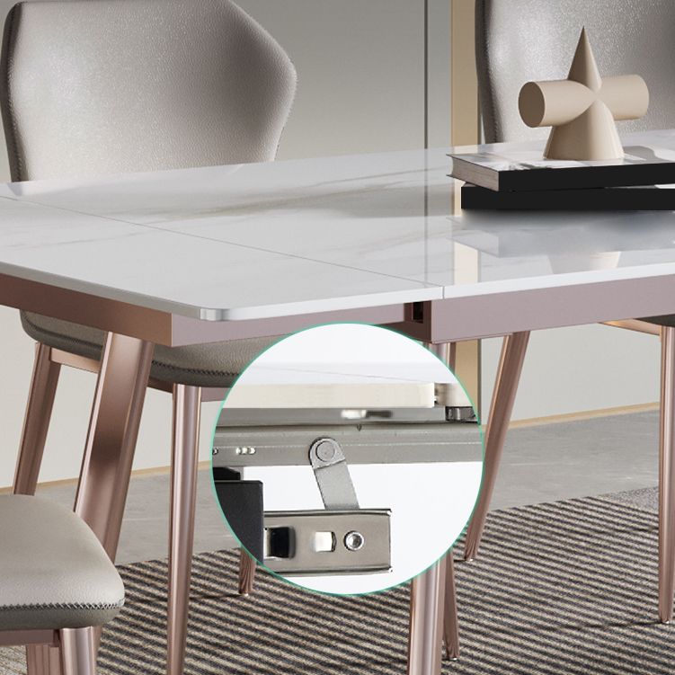 Glam 1/4/5/7 Pieces Dining Set Sintered Stone Dining Table Set with Leather Chairs Clearhalo 'Dining Room Sets' 'Dining Tables & Seating' 'dining_room_set' 'furn' 'furn_dining_room_set' 'Furniture' 'furniture_dining_room_set' 'Kitchen & Dining Furniture' 'kitchen&dining_furn' 'kitchen' 1200x1200_c704a4fc-d2db-471f-bd4d-e8f6733715a0