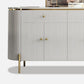 Glam Engineered Wood Sideboard Faux Marble Countertop Credenza with Drawer for Living Room Clearhalo 'buffet_sideboard' 'Buffets & Sideboards' 'furn' 'furn_buffet_sideboard' 'Furniture' 'furniture_buffet_sideboard' 'Kitchen & Dining Furniture' 1200x1200_c7057f2b-663b-4cdb-a2a1-d751afe6ca74