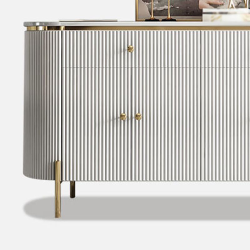 Glam Engineered Wood Sideboard Faux Marble Countertop Credenza with Drawer for Living Room Clearhalo 'buffet_sideboard' 'Buffets & Sideboards' 'furn' 'furn_buffet_sideboard' 'Furniture' 'furniture_buffet_sideboard' 'Kitchen & Dining Furniture' 1200x1200_c7057f2b-663b-4cdb-a2a1-d751afe6ca74