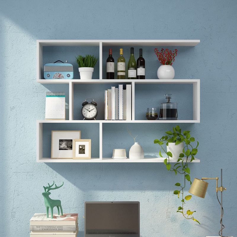Floating Wall Mounted Shelf Bookcase Soild Wood Book Shelf for Study Room