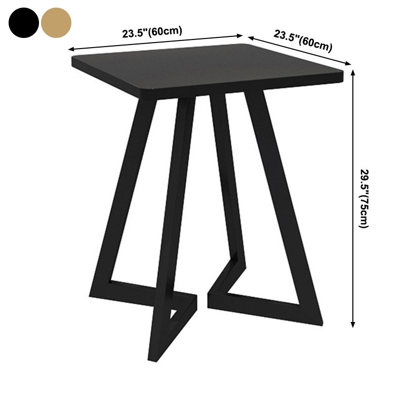 Industrial Dining Table Double Metal Pedestal Table with Black Tabletop for Dining Room Clearhalo ' dining_table' 'Dining Tables & Seating' 'Dining Tables' 'furn' 'furn_dining_table' 'Furniture' 'furniture_dining_table' 'Kitchen & Dining Furniture' 'kitchen&dining_furn' 'kitchen' 'kitchen_dining_table' 1200x1200_c7086457-9365-4cfc-b2dc-bbc64492d4c1