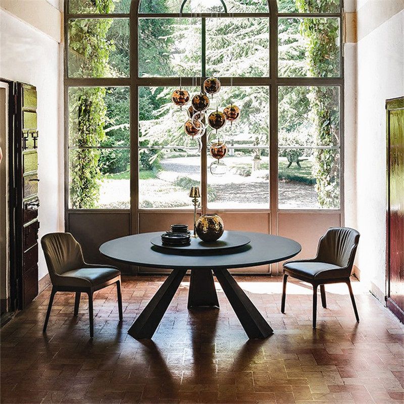 Minimalist Brown Standard Dining Table Solid Wood Round Table (without Lazy Susan) Clearhalo ' dining_table' 'Dining Tables & Seating' 'Dining Tables' 'Furniture' 'furniture_dining_table' 'Kitchen & Dining Furniture' 'kitchen&dining_furn' 'kitchen' 'kitchen_dining_table' 1200x1200_c70a155a-dcfa-4fb5-b315-b47267439992