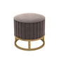Glam Pouf Ottoman Velvet Upholstered Tear Resistant Round Ottoman with Chair Legs Clearhalo 'furn' 'furn_ottomans_poufs' 'Furniture' 'Living Room Furniture' 'Ottomans & Poufs' 'ottomans_poufs' 1200x1200_c70acd4c-9100-458e-bb3e-11e275da02a9