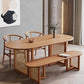 Modern Dining Table Solid Wood Top Dining Table with Double Rattan Base for Living Room Clearhalo 'Dining Tables & Seating' 'Dining Tables' 'dining_table' 'furn' 'furn_dining_table' 'Furniture' 'furniture_dining_table' 'Kitchen & Dining Furniture' 1200x1200_c70d4eb2-9121-4aff-839b-6d0805ff0d1f