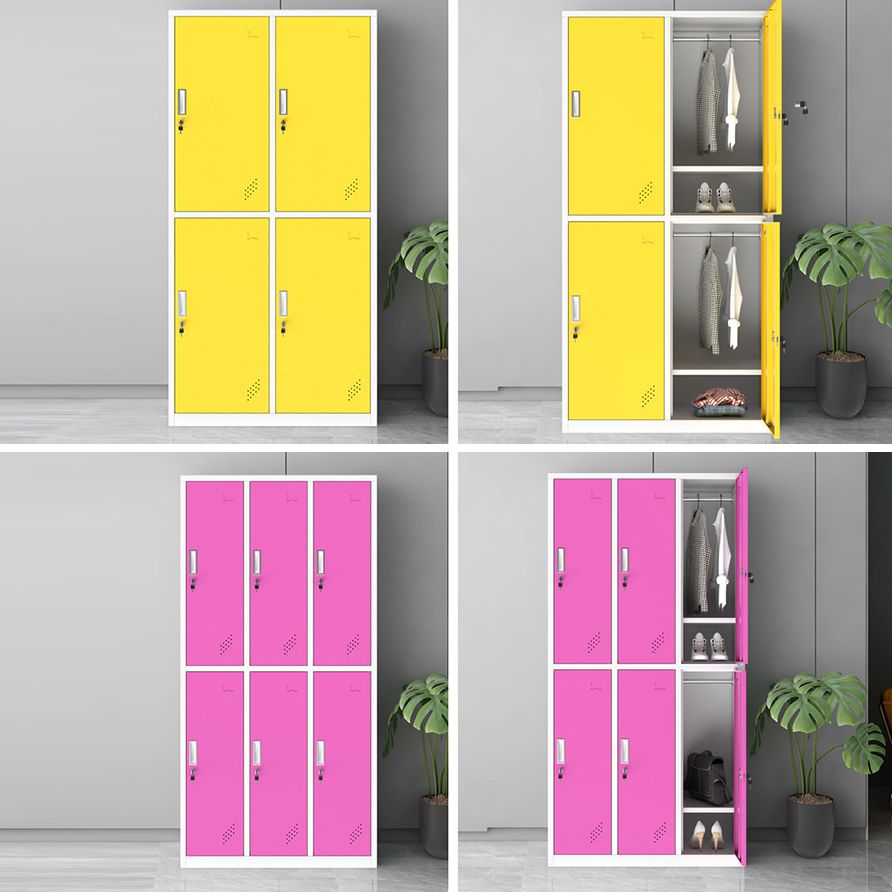 Gabinete de almacenamiento con bisagras de armario de armario de acero contemporáneo para el hogar