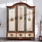 Coastal Wardrobe with Hinged Doors Matte Finish Wood Cabinet for Home