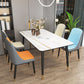 Home Contemporary Side Chair Solid Back Metal Upholstered Dining Room Chair Clearhalo ' kitchen&dining_furn' 'Dining Chairs' 'Dining Tables & Seating' 'dining_chair' 'furn' 'furn_dining_chair' 'Furniture' 'furniture_dining_chair' 'Kitchen & Dining Furniture' 'kitchen' 1200x1200_c710c71d-d83e-454e-a705-f455d77c3a9c