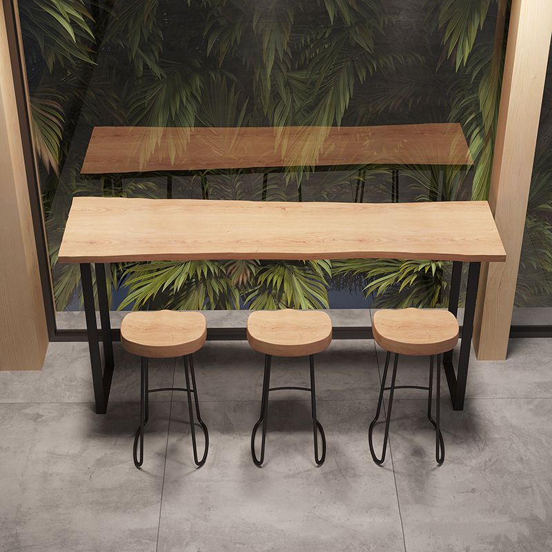Modern Rectangular Bar Table Set 1/4 Pieces Wooden Counter Table with Backless Stools Clearhalo 'Bar Furniture' 'furn' 'furn_home_bar_bar_sets' 'Furniture' 'Home Bars & Bar Sets' 'home_bar_bar_sets' 'Kitchen & Dining Furniture' 1200x1200_c711c13e-85b2-4acf-8256-b804b66ff191