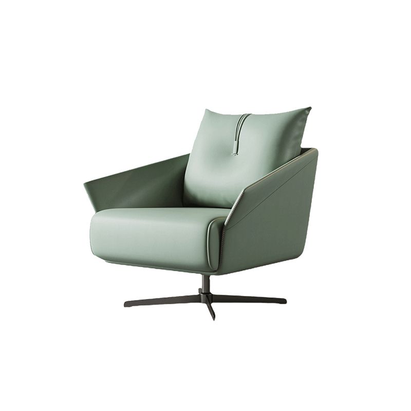 Les bras de faux cuir de couleur unie inclus pivotant avec chaise de canon à coussin