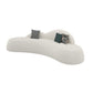 Modern fabric Curved Sofa Armless Sofa with 2 Pillows for Living Room