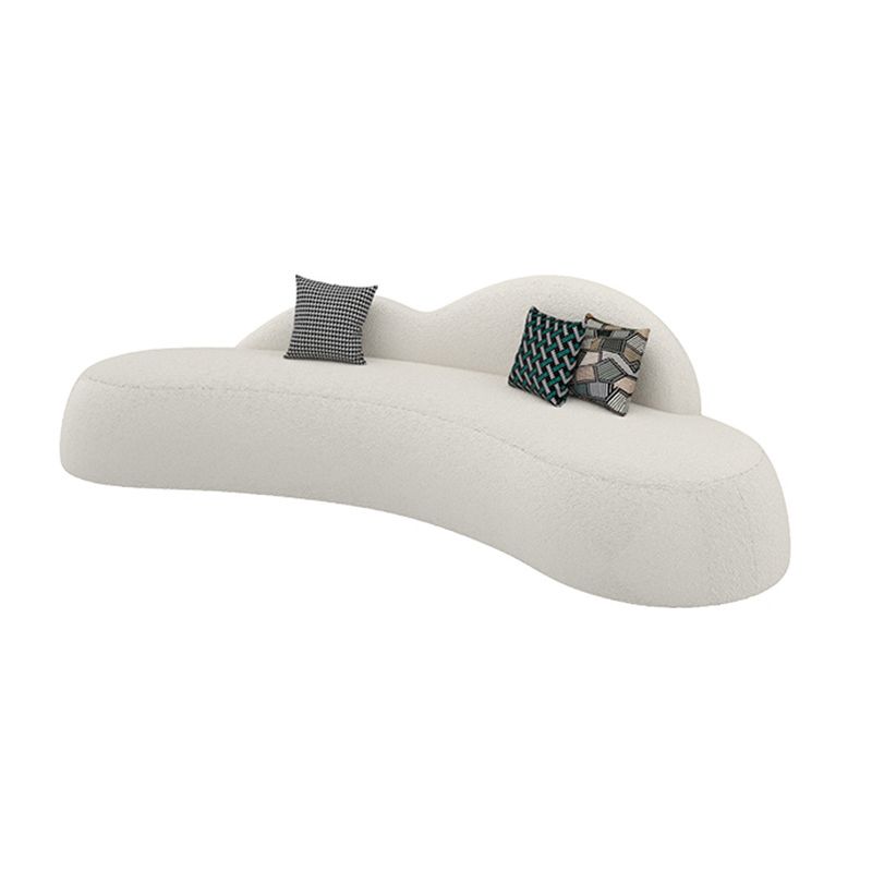 Sofá sin sofá de tela moderno con 2 almohadas para sala de estar