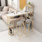 Glam Wine Rack Pub Height Dining Table Double Pedestal Cafe and Break-room Bar Table Clearhalo 'Bar Furniture' 'Bar Tables' 'bar_tables' 'furn' 'furn_bar_tables' 'Furniture' 'furniture_bar_tables' 'Kitchen & Dining Furniture' 1200x1200_c714e581-3a01-410a-921e-6ccbcb64af8d