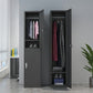 Steel Storage Cabinet Industrial Hinged Wardrobe Armoire for Home