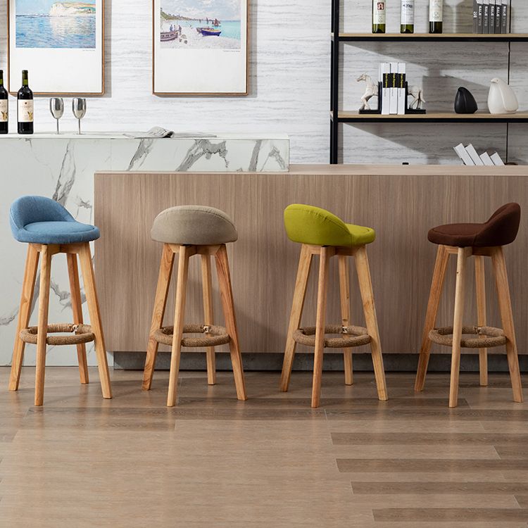 Scandinavian Wood Kitchen Dining Room Armless Stool Low Back Bar Stool Clearhalo 'Bar Furniture' 'Bar Stools' 'bar_stools' 'Furniture' 'furniture_bar_stools' 'Kitchen & Dining Furniture' 1200x1200_c7171a33-ec15-4fd6-9d44-531046e887cc