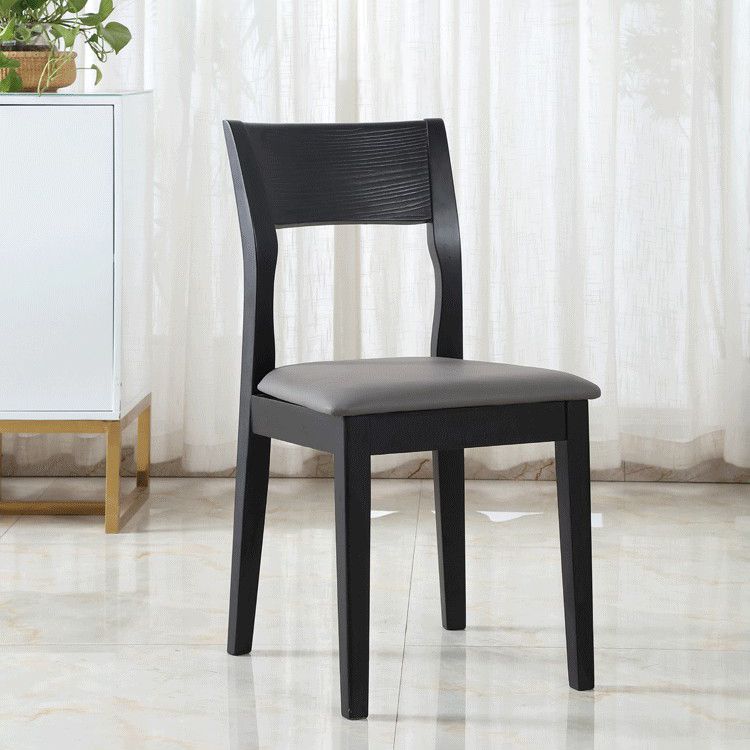 Contemporary Dining Chair 16'' Wide Open Side Chair with 4 Black Wood Legs for Home Use Clearhalo ' kitchen&dining_furn' 'Dining Chairs' 'Dining Tables & Seating' 'dining_chair' 'furn' 'furn_dining_chair' 'Furniture' 'furniture_dining_chair' 'Kitchen & Dining Furniture' 'kitchen' 1200x1200_c717ba7f-a686-4b11-b0fa-e9843474fe3f