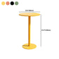 Modern Metal Bar Table Round Dining Table - 23.6" L x 23.6" W x 41.3" H