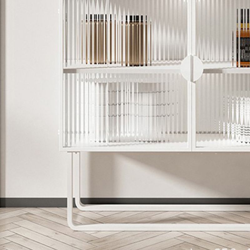 Curio Curio Curio Cabinet in metallo Porte in vetro armadio con 2 porte per soggiorno