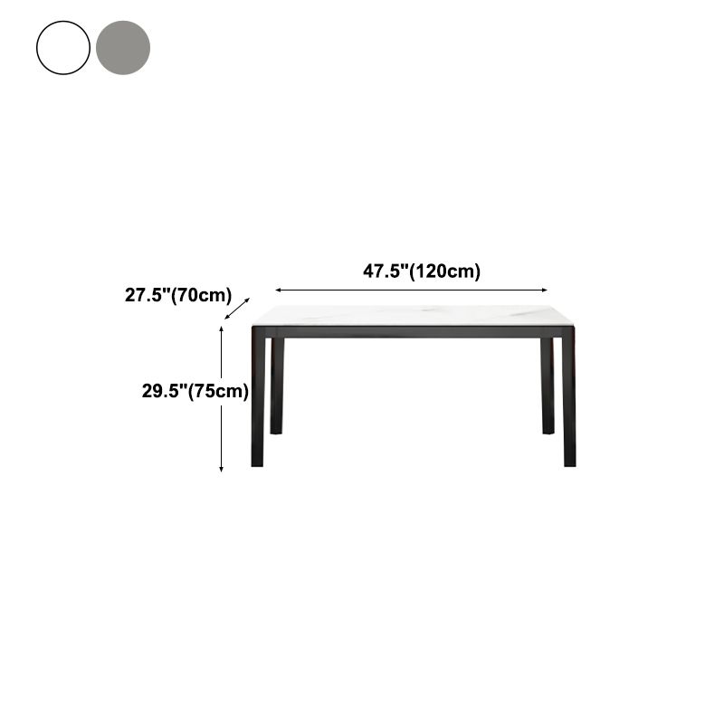 Medieval Modern Sintered Stone Dining Table Rectangle Indoor Table with 4 Legs Clearhalo 'Dining Tables & Seating' 'Dining Tables' 'dining_table' 'furn' 'furn_dining_table' 'Furniture' 'furniture_dining_table' 'Kitchen & Dining Furniture' 1200x1200_c7194bdf-8074-4bba-b489-2b5a06a659fd