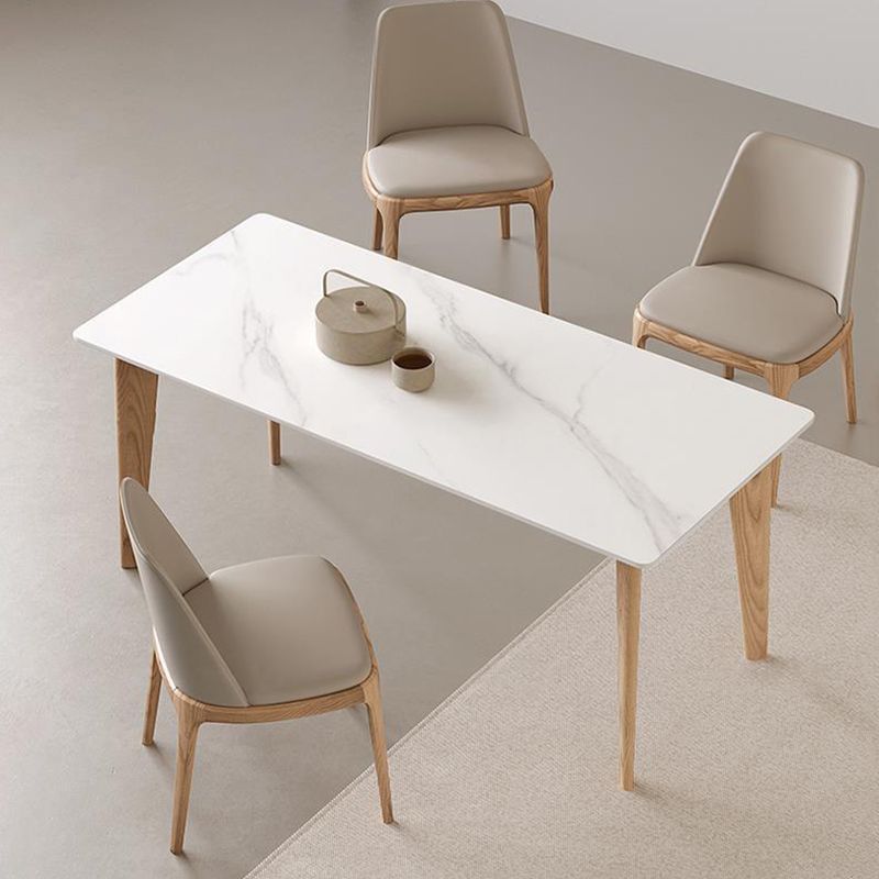 Medieval Rectangle Dining Table Sintered Stone Table with Wooden Legs Clearhalo 'Dining Tables & Seating' 'Dining Tables' 'dining_table' 'furn' 'furn_dining_table' 'Furniture' 'Kitchen & Dining Furniture' 1200x1200_c71b86d3-03f5-45d4-a7d2-3ab584f4b6dd