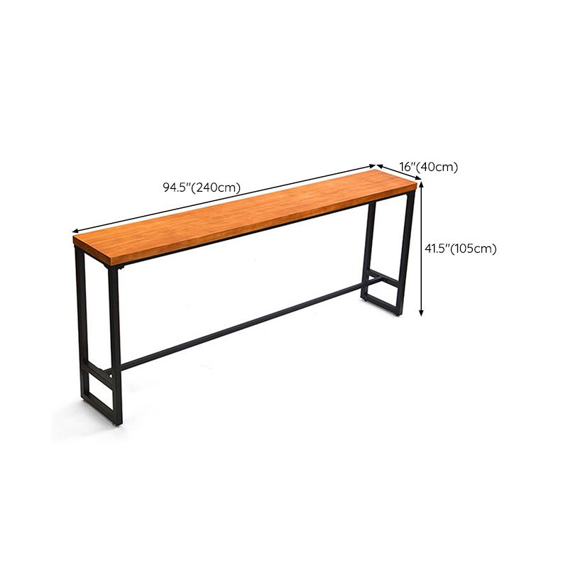 Industrial Bar Table Solid Wood Bar Height Rectangle Pub Table for Breakroom Clearhalo 'Bar Furniture' 'Bar Tables' 'bar_tables' 'furn' 'furn_bar_tables' 'Furniture' 'Kitchen & Dining Furniture' 1200x1200_c71c4525-9f7c-40aa-8199-7fabb0cb70fa
